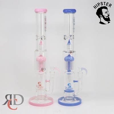WATER PIPE HIPSTER 6 ARM WORKED TREE PERC WITH COLORED HONEYCOMB AND WORKED MATRIX PERC WP5011 1CT